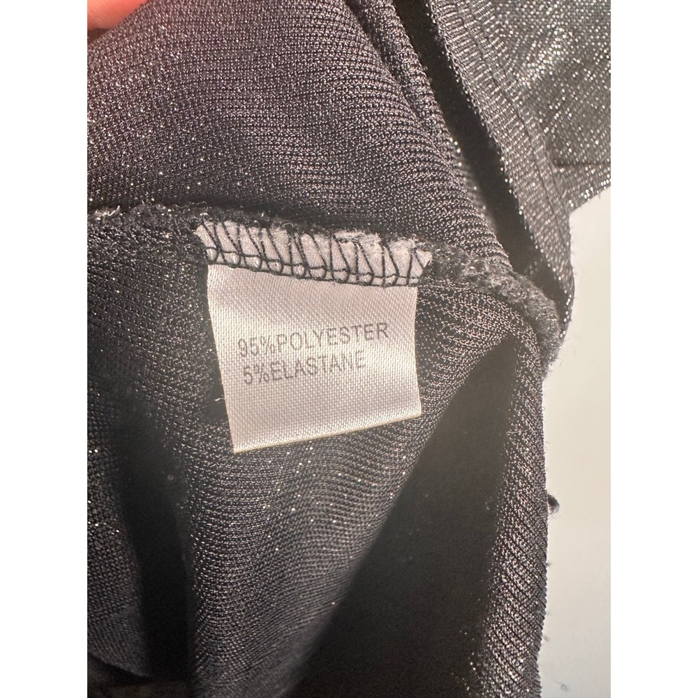 Brandy Melville Mini Dress Women One Size Black Sparkly Metallic Spaghetti Strap - Picture 5 of 6